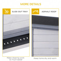 Wooden Rabbit Hutch Bunny Hutch Cage Guinea Pig With Waterproof Roof, No Leak Tray And Feeding Trough, For Rabbits, Chic