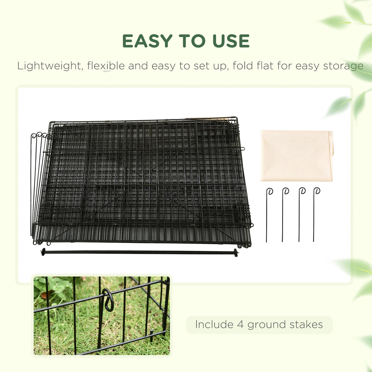 87x41x41-IN Catio Rabbit Guinea Pig Cage Chicken Coop Run, Small Animal Enclousure Outdoor Indoor with Cover and Multipl