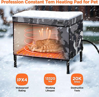 Heated Outdoor Cat House Waterproof Insulated Shelter Medium XL