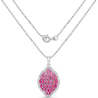 4.46 Carat Genuine Ruby .925 Sterling Silver Pendant