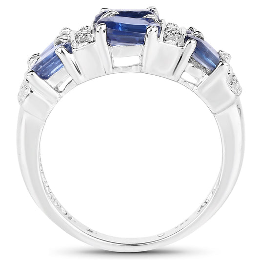 2.44 Carat Genuine Kyanite .925 Sterling Silver Ring