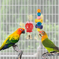 Bird Parakeet Toys Swing Hanging Standing Chewing Hammock Climbing Ladder Bird Cage Colorful Toys Suitable For Budgeriga
