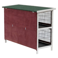54 2-Story Large Rabbit Hutch Bunny Cage Pet House Small Animal Habitat With Lockable Doors