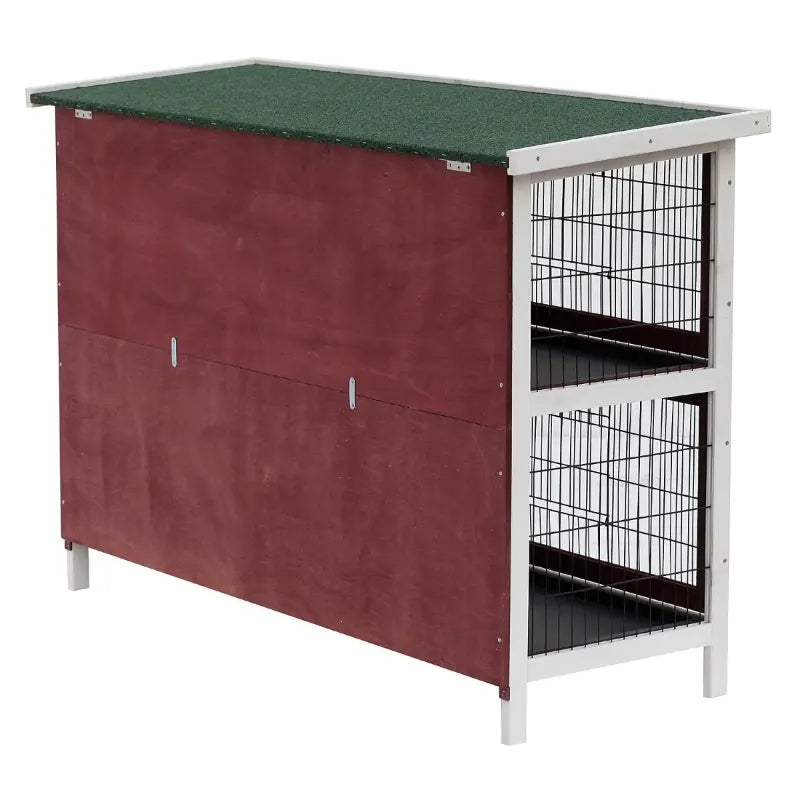54 2-Story Large Rabbit Hutch Bunny Cage Pet House Small Animal Habitat With Lockable Doors