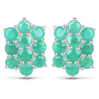 6.60 Carat Genuine Emerald .925 Sterling Silver 3 Piece Jewelry Set (Ring, Earrings, and Pendant w/ Chain)