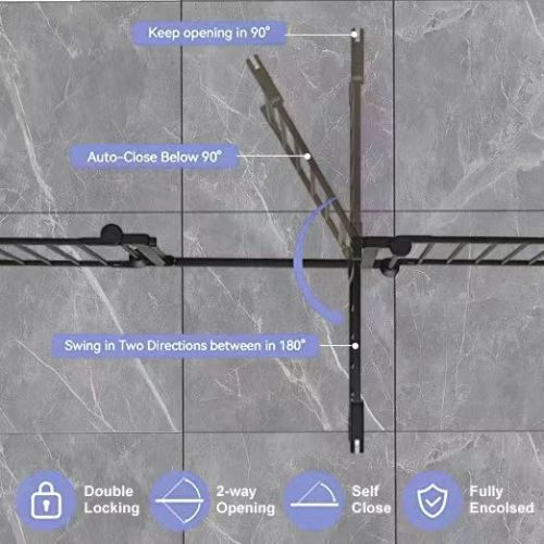 150 Adjustable Safety Gate 6 Panels Play Yard Metal Doorways Fireplace Fence Christmas Tree Fence Gate For House Stairs 