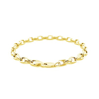 4.6mm 14k Yellow Gold Oval Rolo Bracelet