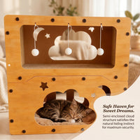 2 Styles Double Layer Cat Scratcher House Multifunctional Corrugated Paper Cat Nest Villa Large Space Cat Cave Bed With 
