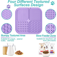 Lick Mat For Dogs Cats 2 Pack, Slow Feeder Licking Pad With Suction Cups For For Anxiety Relief And Boredom Reducer, Per