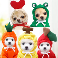 Cute Fruit Dog Clothes For Small Dogs Hoodies Winter Warm Fleece Pet Clothing Puppy Cat Costume Coat For French Chihuahu