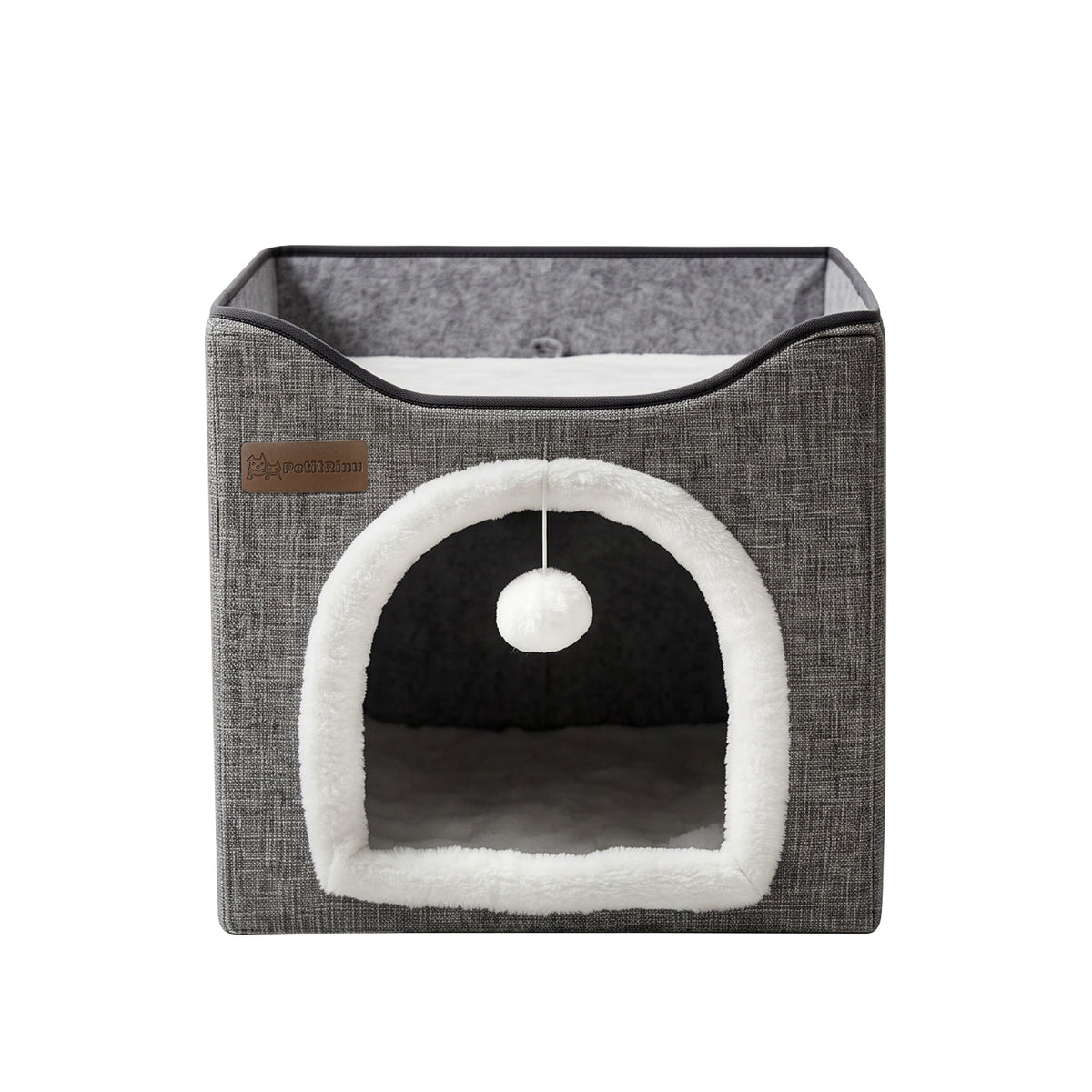 Arched Cat Bed In Green And Gray Color