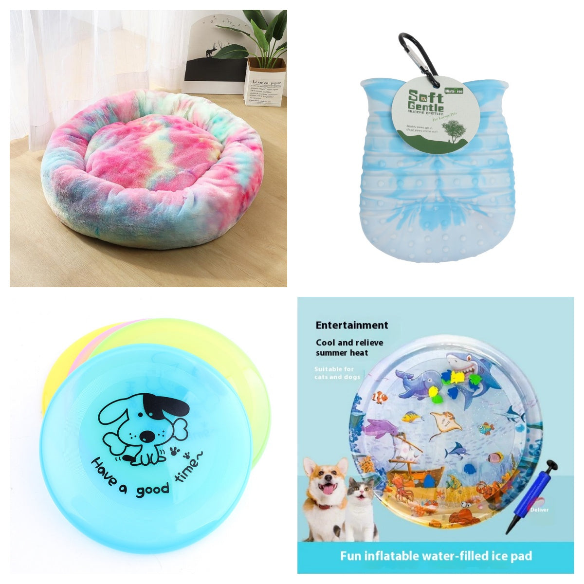 Silicone Flying Saucer Funny Pets Dog Cat Toy Dog Game Flying Discs Resistant Chew Puppy Training Interactive Pet Suppli