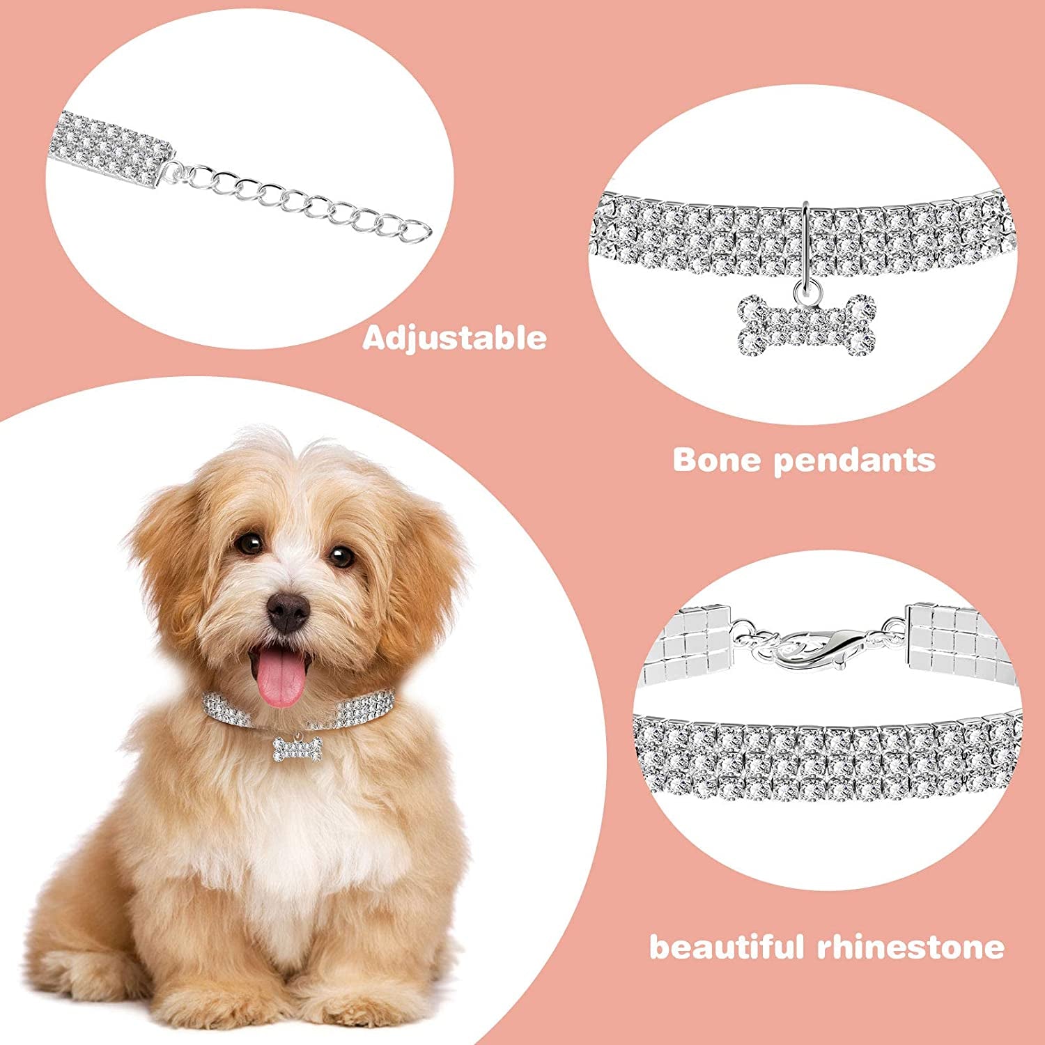 Crystal Cat Collar Elastic Pet Necklace - BIG FRENCHIES