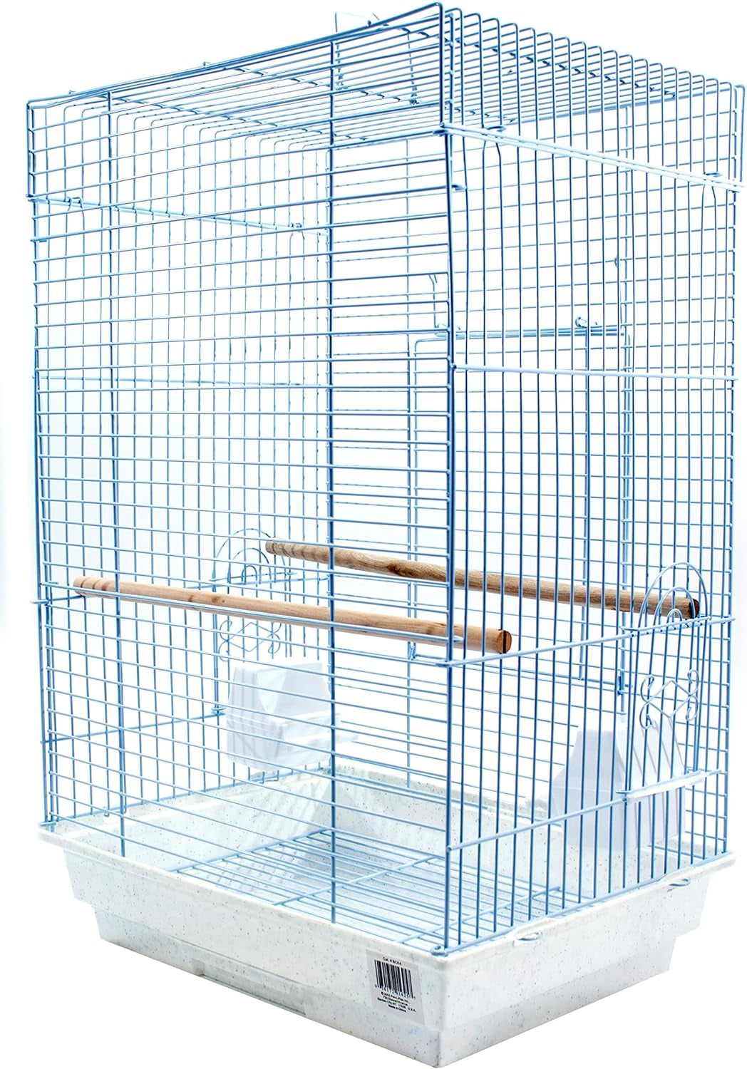 Cockatiel & Small Parrot Starter Kit with Birdcage, Cover, and Accessories – Perfect for Cockatiels, Conures, and Small Parrots – Square Dome – White - BIG FRENCHIES