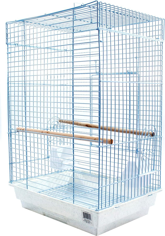 Cockatiel & Small Parrot Starter Kit with Birdcage, Cover, and Accessories – Perfect for Cockatiels, Conures, and Small Parrots – Square Dome – White - BIG FRENCHIES