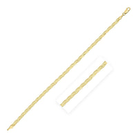14k Yellow Gold Braided Herringbone Bracelet (3.20 mm)