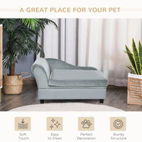 Luxury Dog Bed For Small Dogs, Hidden Storage, Soft Foam Couch, Modern Pet Furniture, Grey