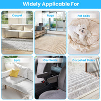 1Pc Pet Hair Removal Rake With 54.33in Adjustable Telescopic Rod Multi-Fabric Dog Cat Hair Scraper Lint Shaver For Carpe