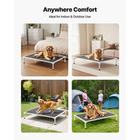 Elevated Dog Bed For Large Dogs XL, Raised Dog Bed Cot With Aluminum Frame, Breathable Textilene Mesh Dog Bed, Indoor & 