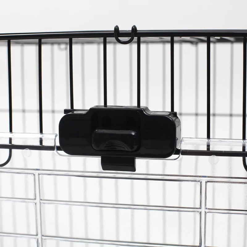 PawHut 2-Level Small Animal Cage Rabbit Hutch With Wheels, Removable Tray, Platform And Ramp For Bunny, Chinchillas, Fer