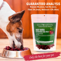Live Pawsitive Beet Bites Superfood Dog Treats, Made in USA, 6.5 oz