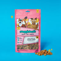 Snaggletooth Pets Freeze Dried Duck Liver Teeny Tiny Treats for Dogs & Cats, 2.6 oz, Pack of 12