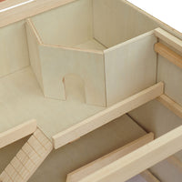 45" Extra Large Wooden Hamster Cage, 3-Layer Rat Cage with Opening Roof, PVC Window, Small Animal Habitat for Gerbil, Dw