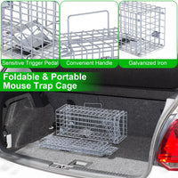 2-Pack Humane Mouse Traps – Instant-Lock One-Way Door, 2 mm Galvanized Metal, Safe for Kids & Pets, Indoor/Outdoor Reusa