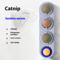 4 In 1 Rotating Catnip Silver Vine Ball Teeth Cleaning Acne Prevention Digestive Health Wall Stick On Toy Edible Safe Ma