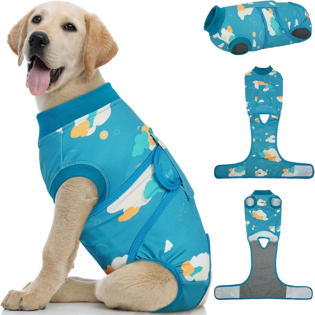 Female Dog Recovery Suit After Spay, XS–2XL
