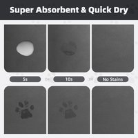 Pet Feeding Mat-Absorbent Dog Mat For Food And Water Bowl No Stains Easy Clean Dog Food Mat-Quick Dry Water Dispenser Pu