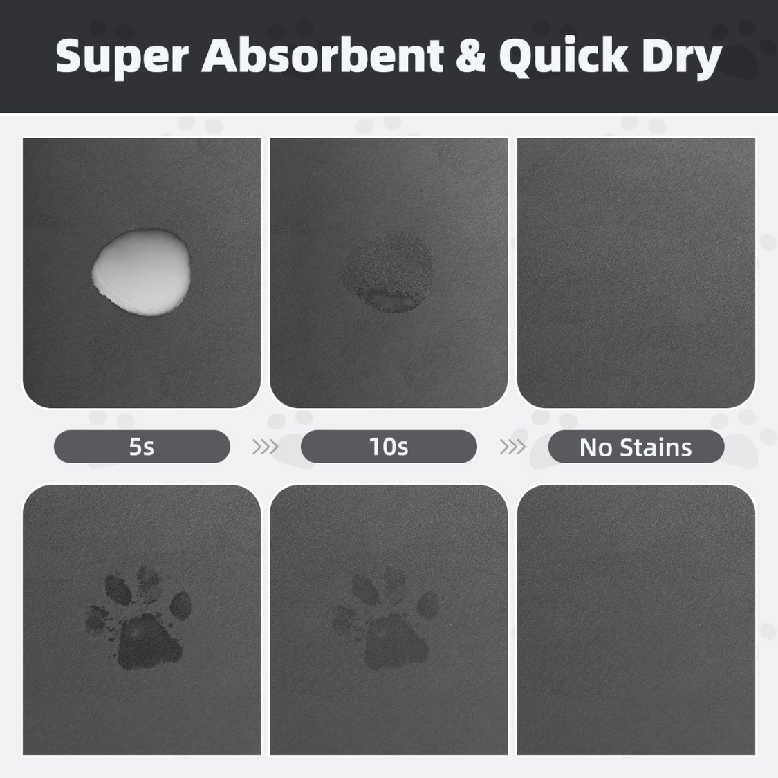 Pet Feeding Mat-Absorbent Dog Mat For Food And Water Bowl No Stains Easy Clean Dog Food Mat-Quick Dry Water Dispenser Pu