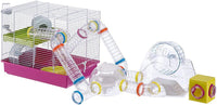 Laura Small Hamster Cage | Fun & Interactive Cage Measures 18.11L X 11.61W X 14.8H & Includes All Accessories - BIG FRENCHIES