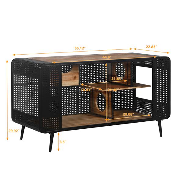 55.12 Inch Spacious Cat House With Tempered Glass, Prohibited Platform Temu