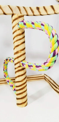 Bird Play Gym Tabletop W Cup, Toy Hanger and Toy, Javan Tigertail Stand- Large - BIG FRENCHIES