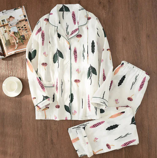 Women's Sleepwear, Maternity and Nursing Cotton Set - # BAGE211510131-NURSG