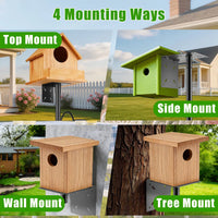 94Inch Squirrel Proof Bird Feeder Pole Heavy-Duty Bird House Pole Outdoor Bird Feeding Station with 5 Adjustable Heights