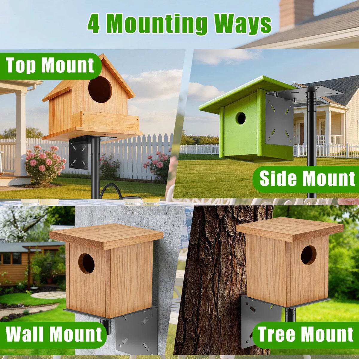 94Inch Squirrel Proof Bird Feeder Pole Heavy-Duty Bird House Pole Outdoor Bird Feeding Station with 5 Adjustable Heights