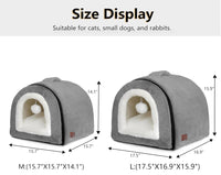 Cat Bed For Indoor Cats Foldable Cat Cave Anti-Slip Water-Resistant Bottom Cat Houses For Indoor Cats Or Small Dogs Kitt