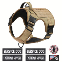 American Local Tactical Pet Boobs Service Dog Harness Vest Adjustable Reflective Dog Harness Metal Buckle Hiking Trainin