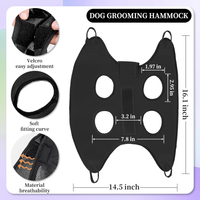 Cat Grooming Hammock Kit For Cats Dogs Up To 12 Lb, Hanging Harness And Sling For Nail Trimming, Includes Clippers Trimm