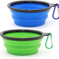 Dog Bowl Pet Collapsible Bowls, 2 Pack For Cats Dogs, Portable Pet Feeding Watering Dish For Walking Parking Traveling W