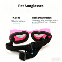Heart Shaped Pet Sunglasses Adjustable Dog Goggles Cute Fashion Glasses for Small Dogs Cats UV Protection