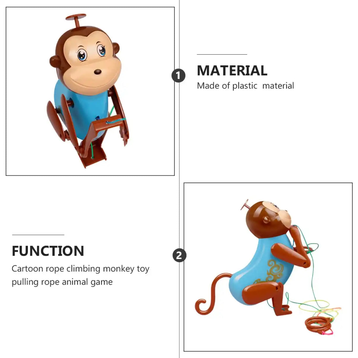 MEACAOFG Fun Creative Fun Monkey Climbing Rope Climbing Tree Small Toys Children Baby Pulling Rope Up Tree Will Climb Rope Line Monkey
