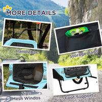 2-in-1 Dog Bike Trailer Pet Stroller Carrier For Large Dogs With Hitch, Quick-release Wheels, Foot Support, Pet Bicycle 