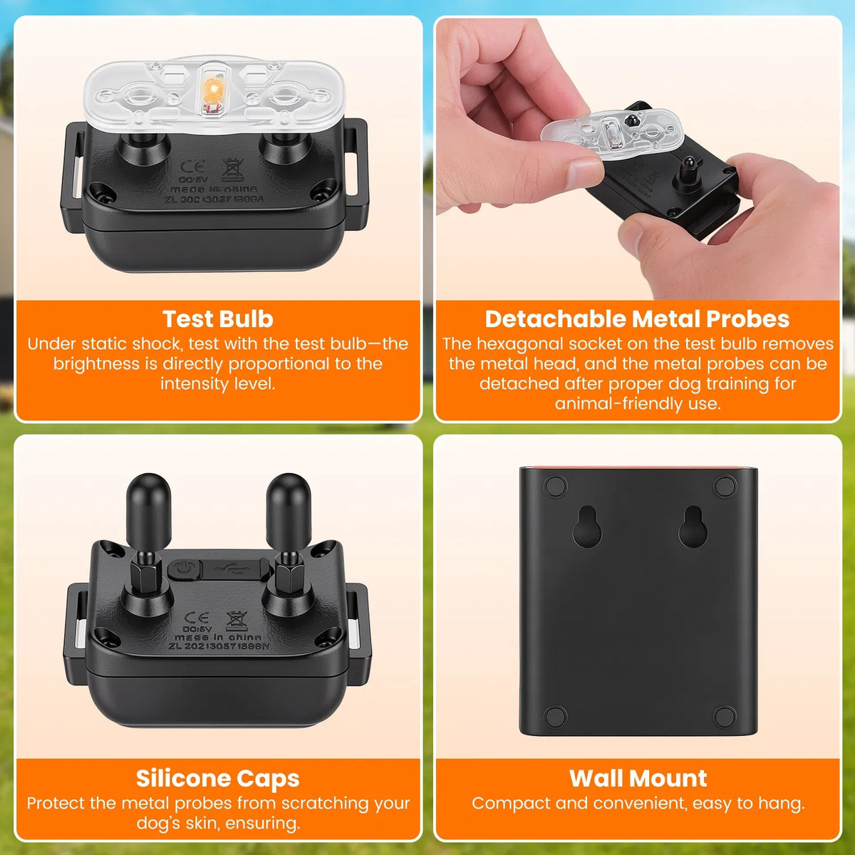 2 In 1 Wireless Dog Fence System with 1/2 Training Collars(Options) Invisible Dog Fence IP68 Waterproof with 722FT Adjus
