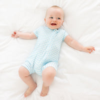 Harbor Gingham Short Sleeve & Shorts Bamboo Sleeper - BIG FRENCHIES