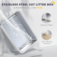 Stainless Steel Enclosed Litter Box for Cats(No shipments on weekends)