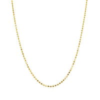 14k Yellow Gold Diamond-Cut Bead Chain 1.2mm