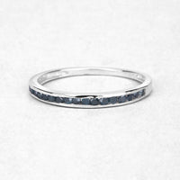 0.20 Carat Genuine Blue Diamond .925 Sterling Silver Ring
